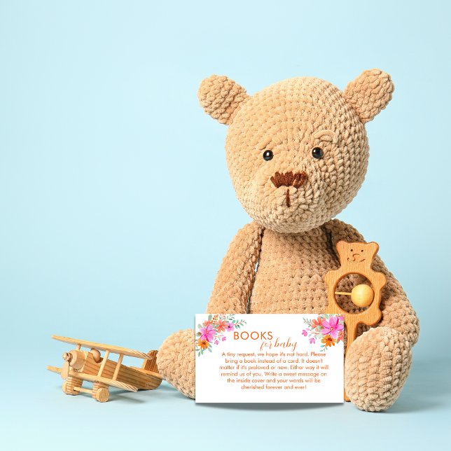 Helle Blumendusche Bücher für Baby Begleitkarte (Von Creator hochgeladen)