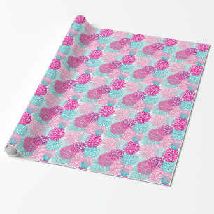 Helle Blumenelemente Muster 2 Geschenkpapier