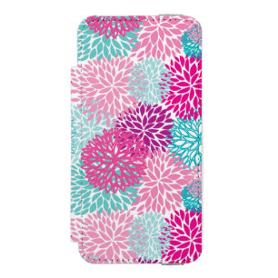 Helle Blumenelemente Muster 2 Incipio Watson™ iPhone 5 Geldbörsen Hülle