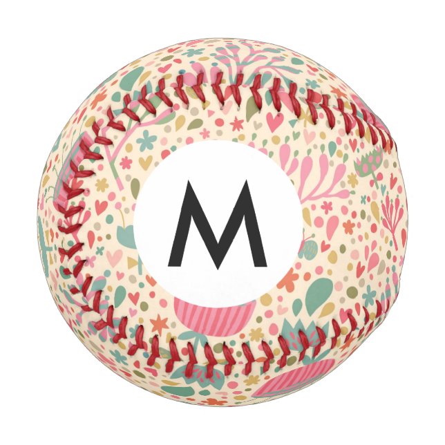 Helle Blumengarnitur Baseball (Vorderseite Links)