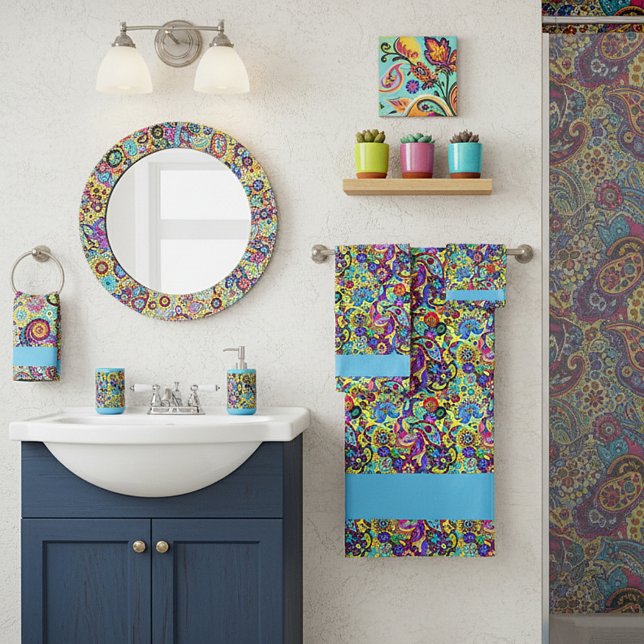 Helle Blumenpfeife Badhandtuch Set (Von Creator hochgeladen)