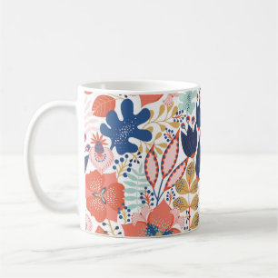 Helle Blumenpracht Vintag: skandinavischer Stil. Kaffeetasse