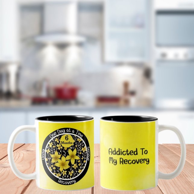 Helle Blumenpraxis Meilenstein Geschenk Zweifarbige Tasse (Von Creator hochgeladen)