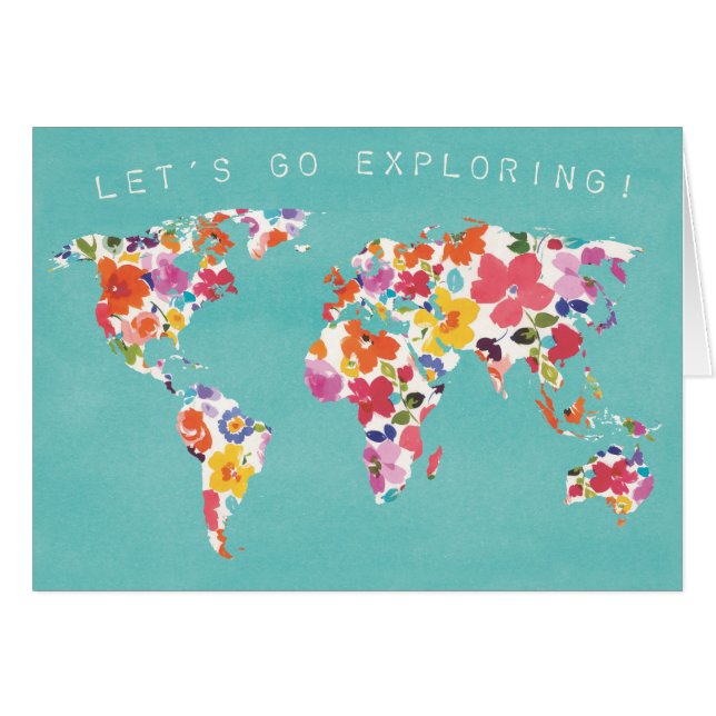 Helle Blumenwelt aquamarin (Vorderseite (Horizontal))