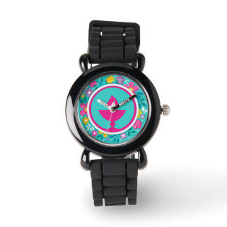 Helle Blumenzucht Armbanduhr