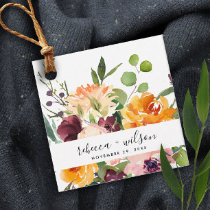 HELLE BLUSH YELLOW ORANGE BLUMBUNCH WEDING GESCHENKANHÄNGER