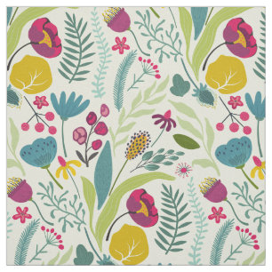 Helle Blüten Abstract Floral Stoff