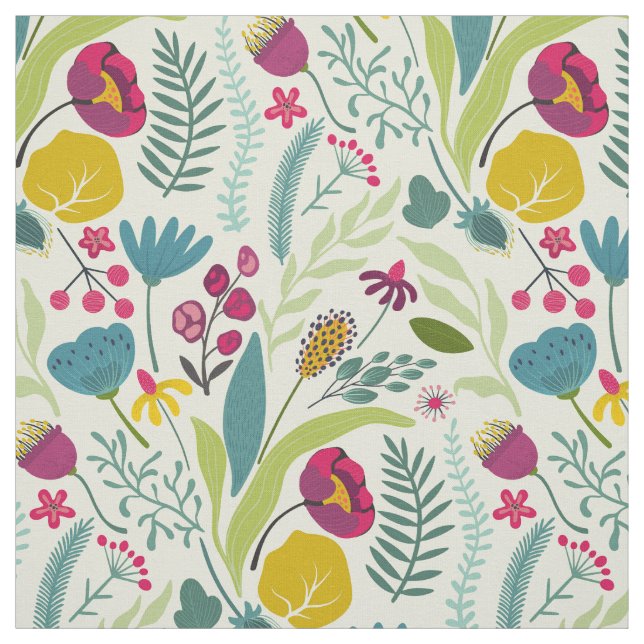 Helle Blüten Abstract Floral Stoff (Muster)