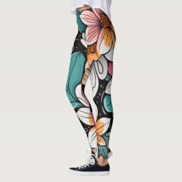 Helle Blüten Leggings
