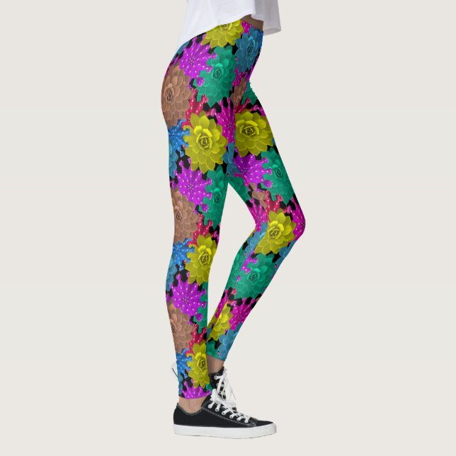 Helle Blütendesign Yoga Pants Leggings (Rechts)