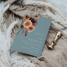 Helle Bohemische Hochzeit: wunderschöner Floral Bo Einladung