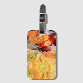 Helle Boho-Mohnblumen-Blumenmuster Gepäckanhänger