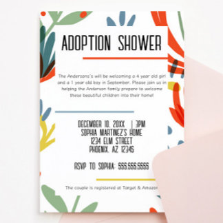 Helle Botanicals Adoption Dusche Einladung