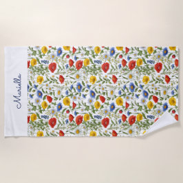 Helle bunt Summer Blooms Wildblume Gemustert Strandtuch