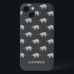 Helle, bunte Cartoon-Schlampe Case-Mate iPhone Hülle<br><div class="desc">Helles buntes,  lustiges personalisiertes Cartoon-Faultier-Design. Die Hintergrundfarbe kann geändert werden.</div>