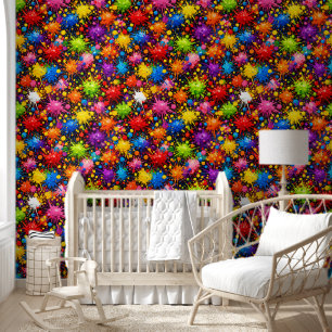 Helle bunte Farbspritzer Tapete Fonds Bol