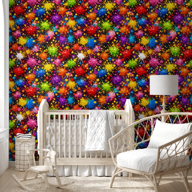 Helle bunte Farbspritzer Tapete Fonds Bol (Kinder)