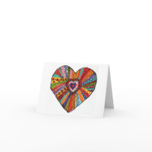 helle bunte Herzmalereien