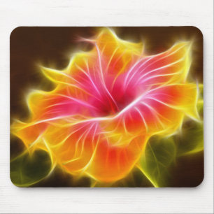 Helle bunte Hibiskus-Blume Mousepad