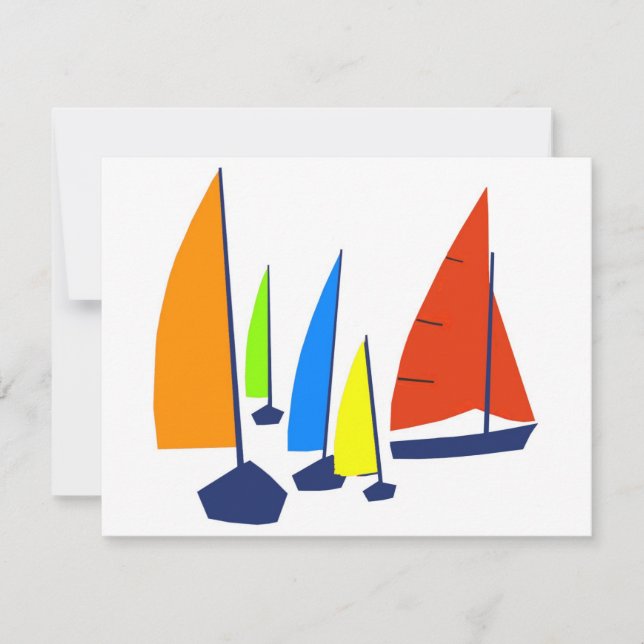 Helle, bunte Segelboote (Vorderseite)