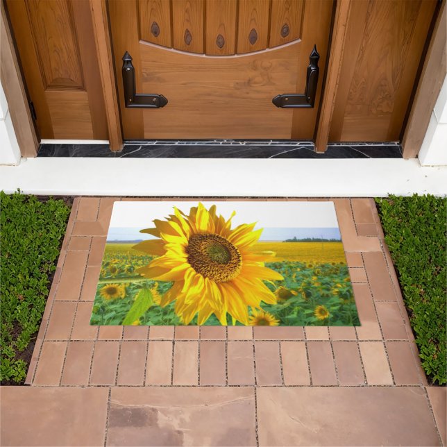 Helle bunte Sonnenblumen-Türmatte Fußmatte (Außenbereich)