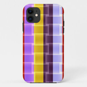 Helle, bunte Streifen Hintergrund iPhone 11 Hülle