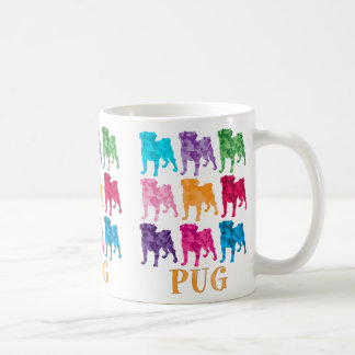 Helle bunte Tarnungs-Möpse Tasse