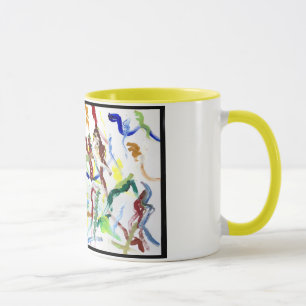 Helle bunte Tasse, Originalvorlage verwendend! Tasse