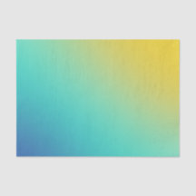Helle Chic Aqua Blue Yellow Ombre Gradient
