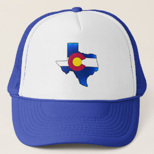 Helle Colorado Flagge Texas Kontur Hut Truckerkappe