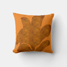 Helle Copper Look Banana-Blätter Kissen