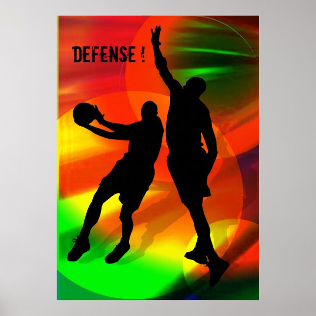Helle Court Lights und Basketball Duo Poster (Vorne)