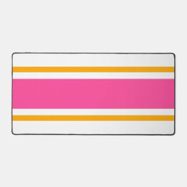 Helle, cremefarbene, rosa gelbe Streifen auf weiße Schreibtischunterlage