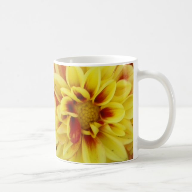 Helle Dahlien Kaffeetasse (Rechts)