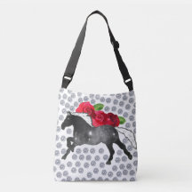 HELLE DIAMANTEN ROTE ROSEN UNIVERSUM PFERD DESIGNE