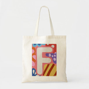 Helle Dopamin-Dekor-Monogramm-Buchstabe F-Tragetas Tragetasche