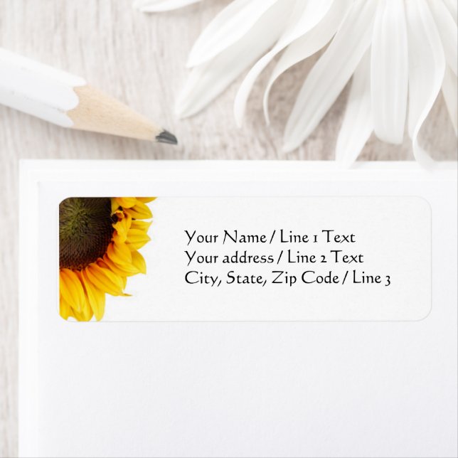 Helle Ecke Sonnenblume | Benutzerdefinierte Rückse (Insitu)