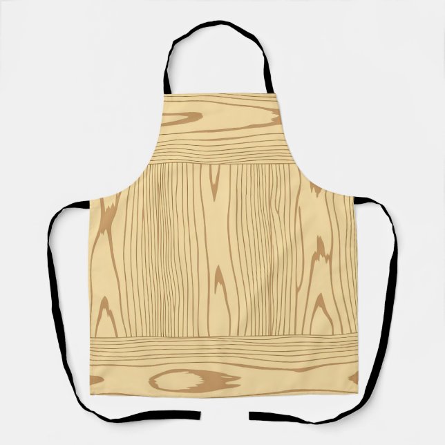 Helle Eichenholzmaserung Minimalistisch Schürze (Vorderseite)