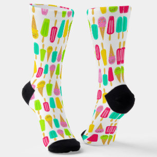 Helle Eiscreme Popsicles Mustersocken Socken