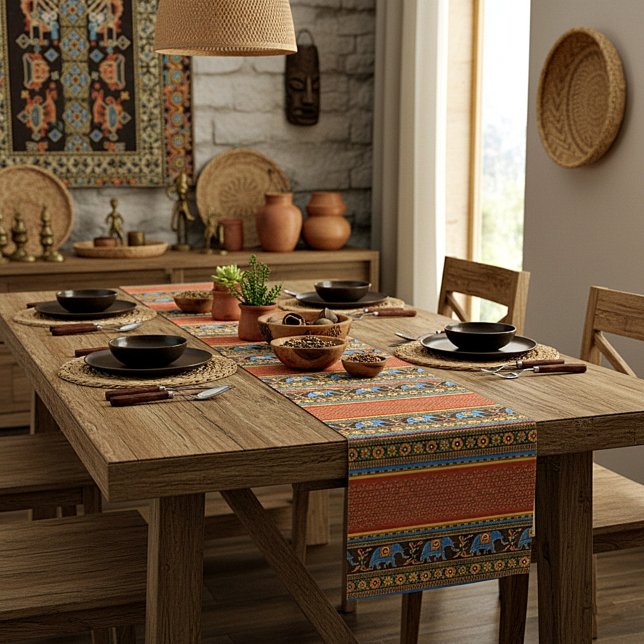 Helle Elefanten Kurzer Tischläufer (Von Creator hochgeladen)