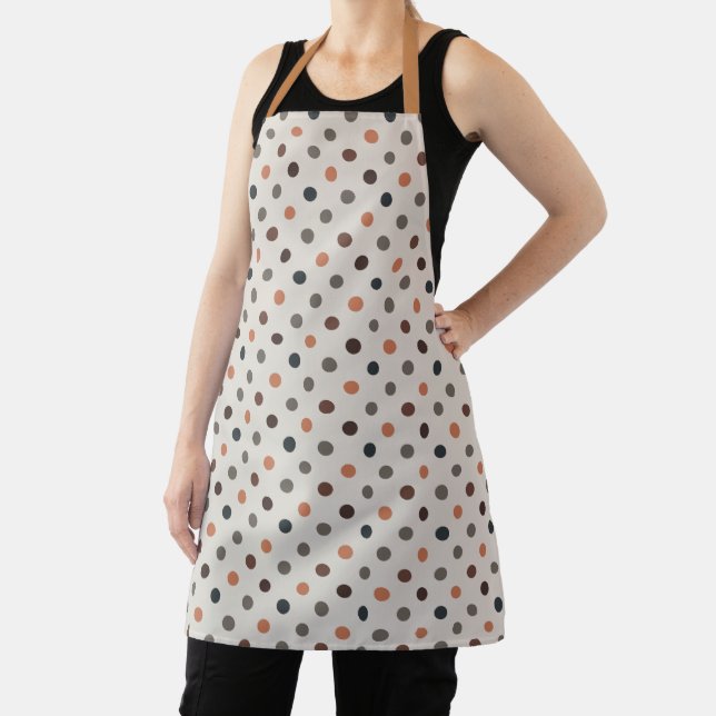 Helle Erdtöne Wald Polka Punkte Design Schürze (InSitu)