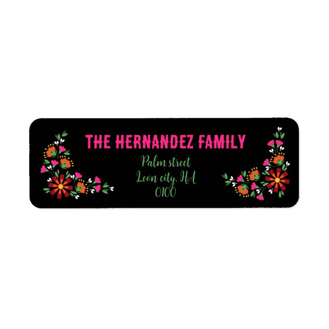 Helle ethnische Blume Fiesta mexikanische Stickere (Vorne)