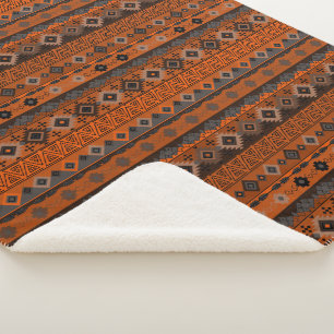 Helle ethnische Streifenmuster. Sherpadecke