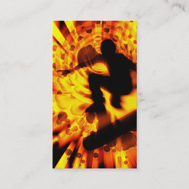 helle Explosion des Skateboards Visitenkarte (Vorderseite)