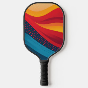 Helle Farbbereiche mit Punktmustern Pickleball Schläger