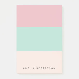 Helle Farbblock-Personalisierung Post-it Klebezettel