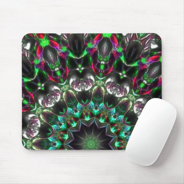Helle Farbe im Dunkeln im Kaleidoskop im Medaillon Mousepad (Mit Mouse)