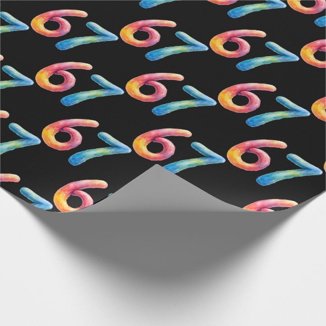 Helle Farben 67 Ohne jegliche Bedeutung Schwarz  Geschenkpapier (Ecke)