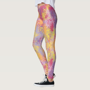 Helle Farben Abstrakt Splash Art Leggings
