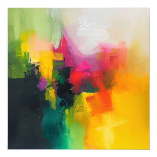 Helle Farben Abstrakte Kunst Fotodruck (Vorne)